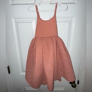 Textured Pink Sleeveless Dress